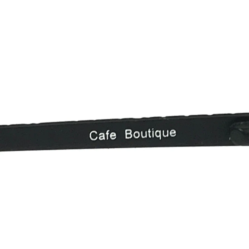 Cafe Boutique Eyeglasses Frames CB1063 C3 Black Gray Checkered Cat Eye 53-16-135